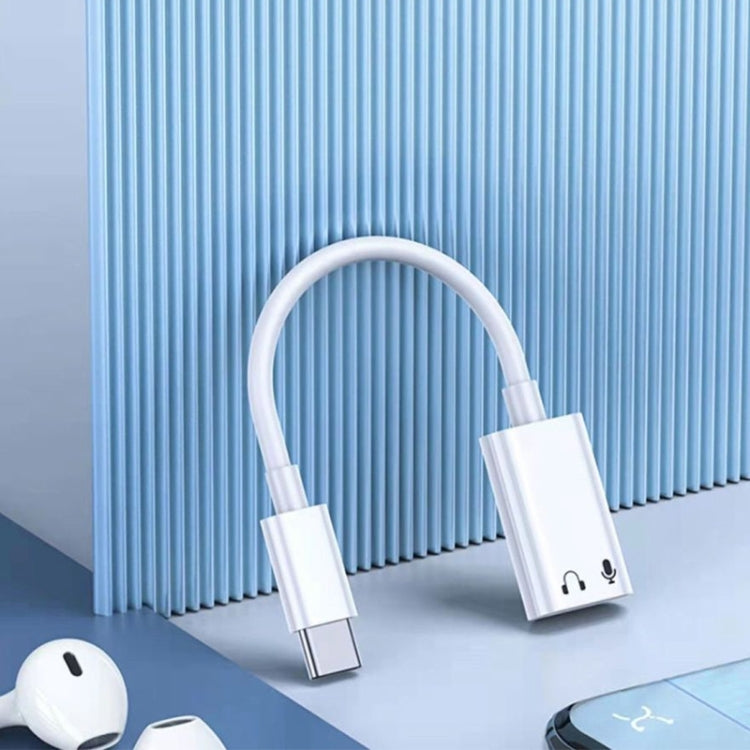 USB-C / Type-C to 8 Pin Audio Adapter Cable for iPhone 15 and Above Series (White) by bashfashion
