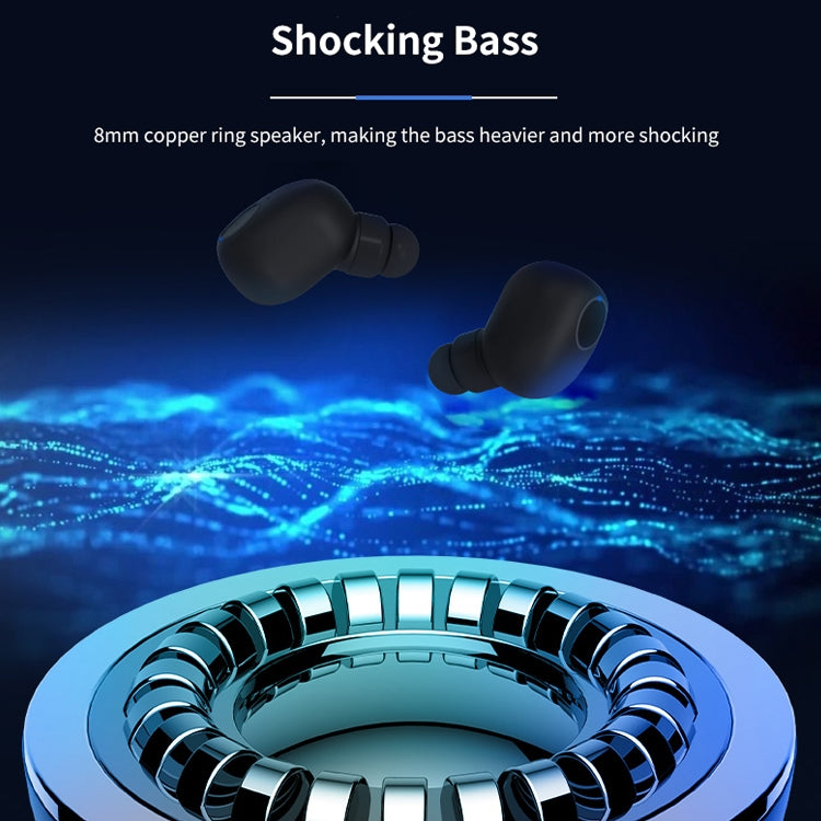 Q1 TWS Bluetooth 5.0 Binaural Stereo Wireless Sports Bluetooth Earphone(Black) by bashfashion