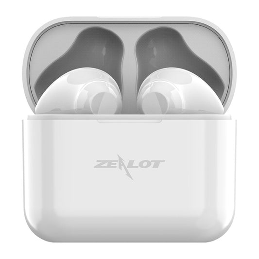 ZEALOT T3 Bluetooth 5.0 TWS Wireless Bluetooth Earphone with Charging Box, Support Touch & Call & Power Display(White) by ZEALOT