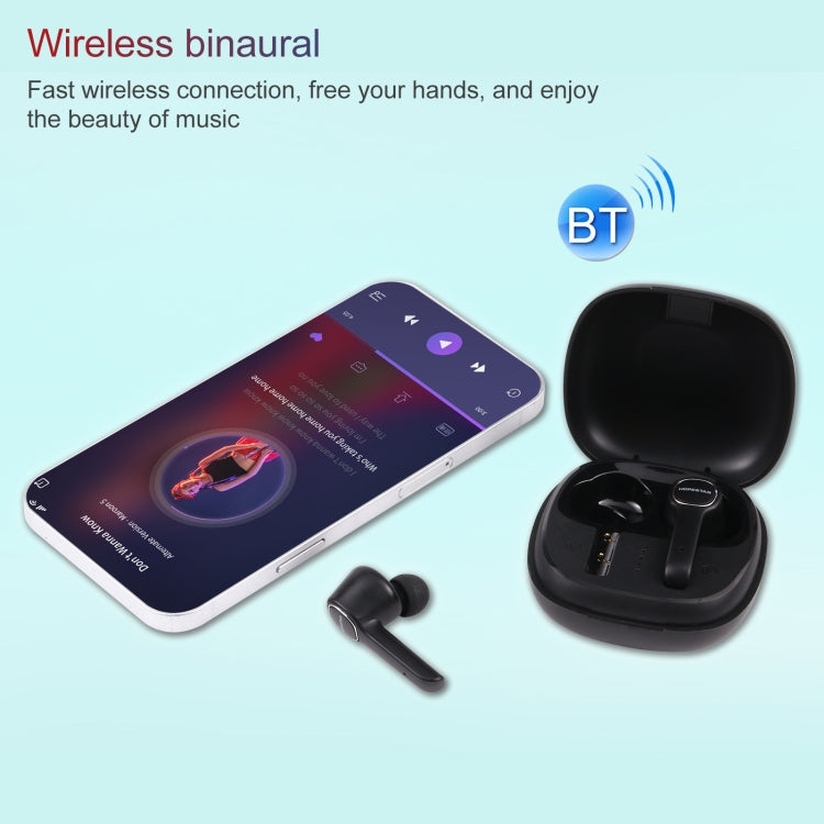 HOPESTAR S12 Bluetooth 5.0 True Wireless Bluetooth Earphone (Black) by HOPESTAR