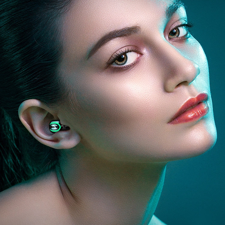 M9 Bluetooth 5.1 Business Style In-ear Stereo Wireless Bluetooth Earphone(Black) by bashfashion