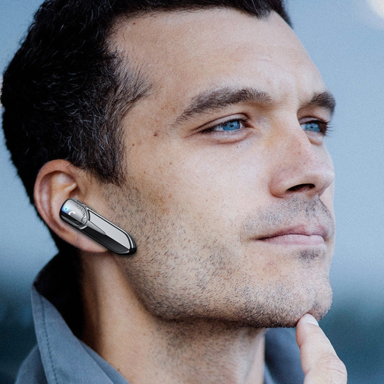 M81 CVC Noise Reduction Unilateral Business Ear-mounted Bluetooth Earphone, Support Siri & One for Two(White) by bashfashion