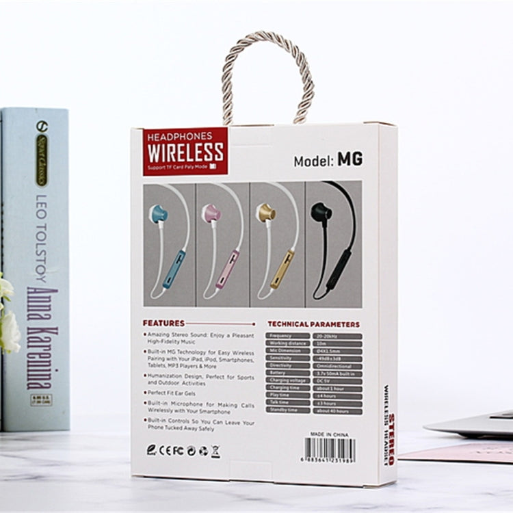 MG-G18 Bluetooth 4.2 Sport Wireless Bluetooth Earphone, Support Card (Gold) by bashfashion