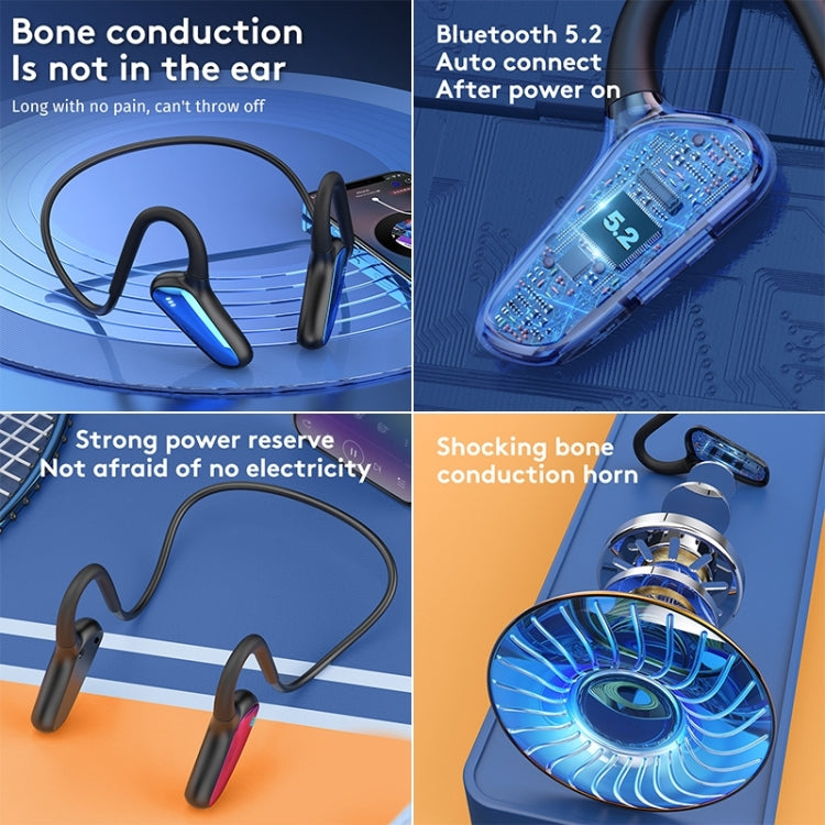 M-D8 IPX5 Waterproof Bone Passage Bluetooth Hanging Ear Wireless Earphone (Green) by bashfashion