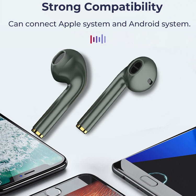 J18 Bluetooth 5.0 TWS Wireless Binaural Bluetooth Earphone with Charging Box(Rose Gold) by bashfashion
