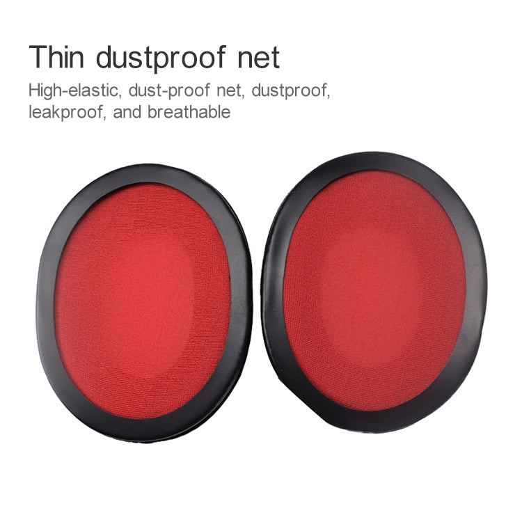 2 PCS For Kingston KHX-HSCP / HyperX Cloud II Headphone Cushion Flannel Red Net Sponge Cover Earmuffs Replacement Earpads by bashfashion