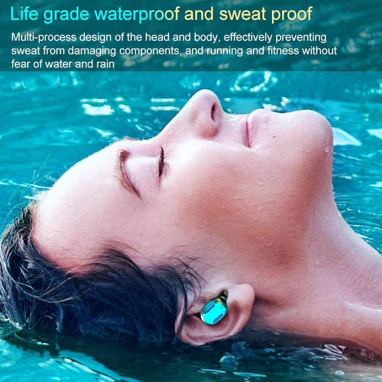 A22 English Version Pull-out Digital Display Bluetooth Earphone with Magnetic Charging Box, Support Touch Light & Power Bank (Black) by bashfashion