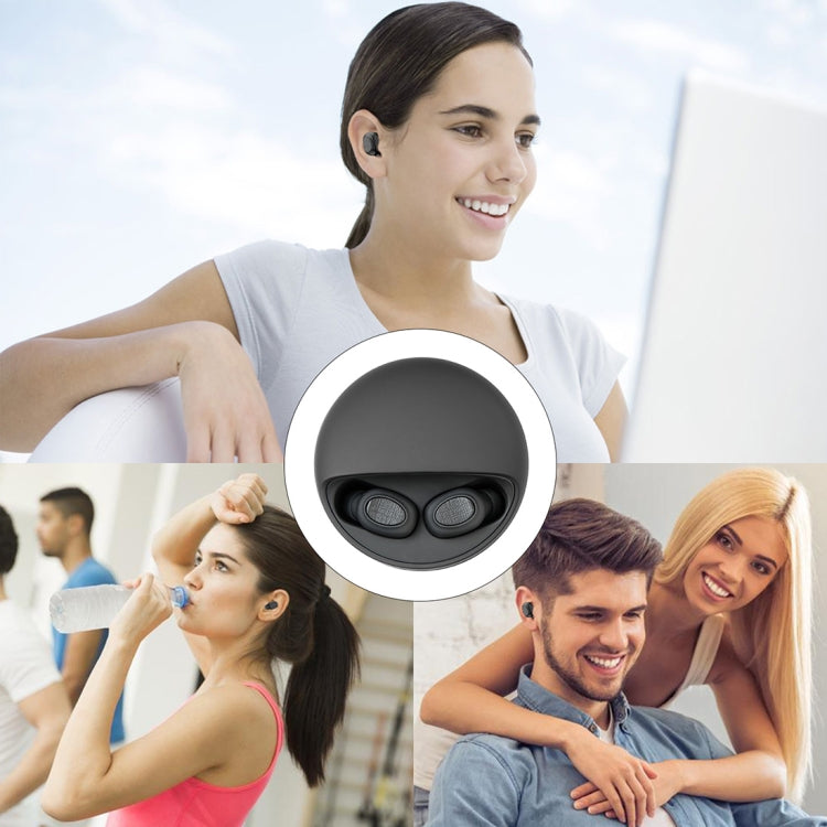 YH-03 TWS V5.0 Wireless Stereo Bluetooth Headset with Charging Case, Support Voice Assistant(Black) by bashfashion