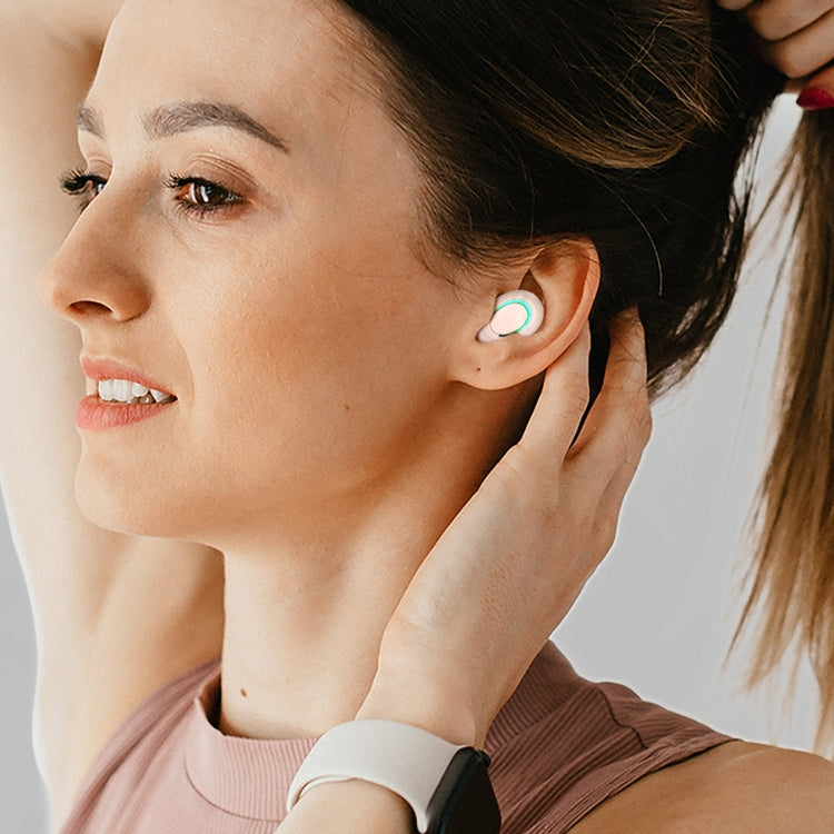 MD06 Mini In-ear TWS Wireless Touch Digital Display Bluetooth Earphone (Pink) by bashfashion