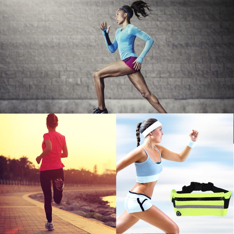 Multifunctional Outdoor Sports Mesh Breathable Fabric Waist Bag with Night Reflective Strip & Earphone Hole for iPhone, Samsung, Sony and other Phones (for Less Than 6 inch)(Green) by bashfashion