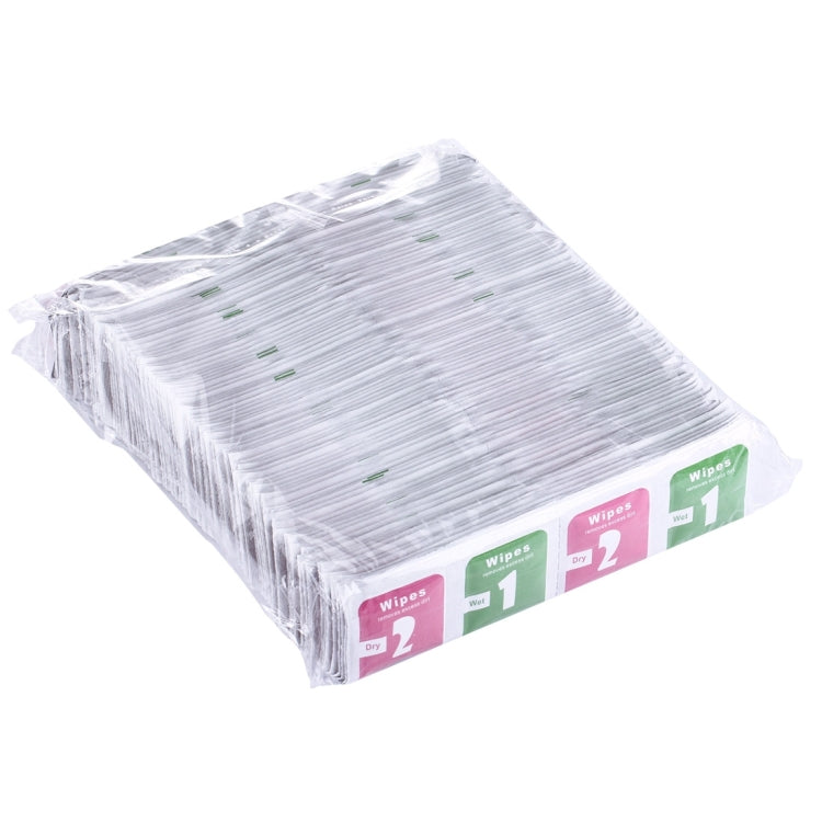 100pcs Dry-Wet Wipes Screen Protectors Accessories Alcohol for Pad Mobile Phone Watch Screen Cleaning Cloth, Size: 3 x 4cm / Piece by DIYLooks