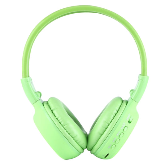 BS-N65 Headband Folding Stereo HiFi Wireless Headphone Headset with LCD Screen & TF Card Slot & LED Indicator Light & FM Function(Green) by bashfashion