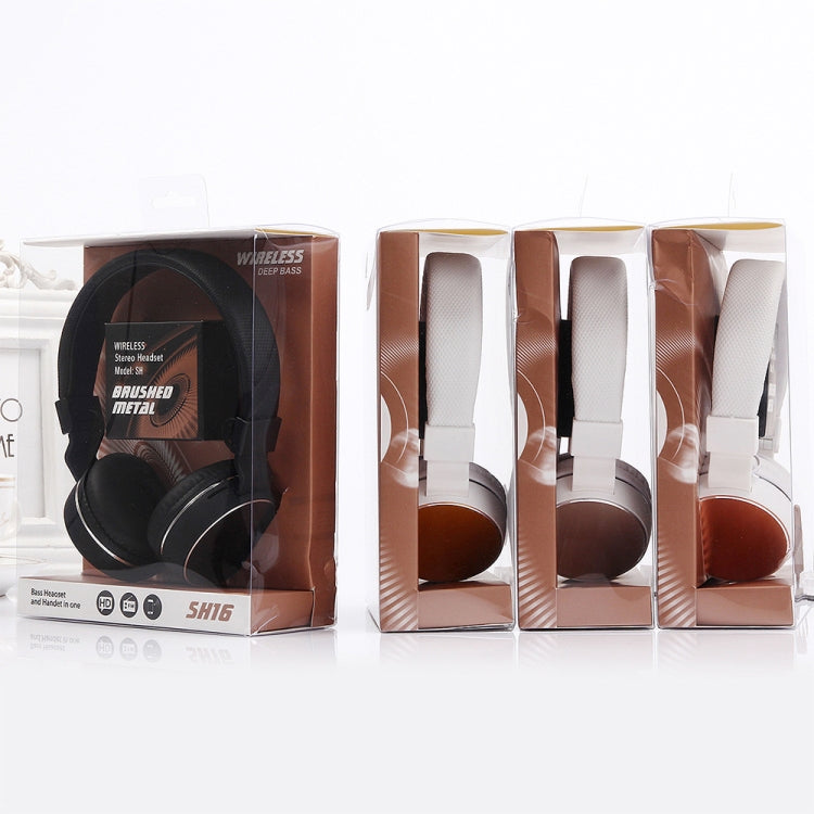 SH-16 Headband Folding Stereo Wireless Bluetooth Headphone Headset, Support 3.5mm Audio & Hands-free Call & TF Card &FM, for iPhone, iPad, iPod, Samsung, HTC, Sony, Huawei, Xiaomi and other Audio Devices(Gold) by bashfashion