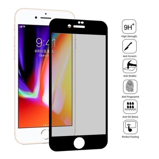 0.26mm 9H 3D Highly Transparent Privacy Anti-glare Tempered Glass Film for iPhone 8 & 7 (Black) by bashfashion