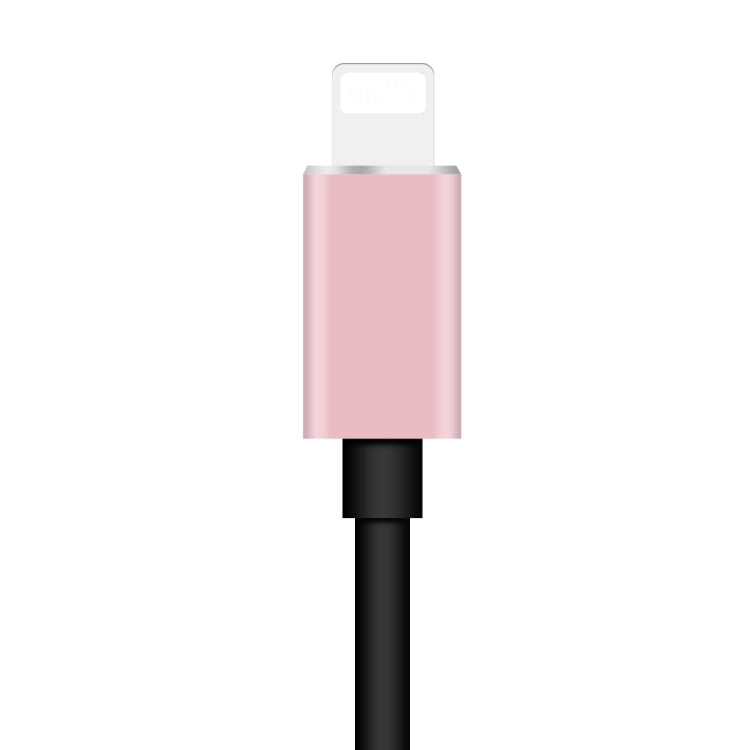 ENKAY Hat-prince HC-15 8 Pin + 3.5mm Jack to 8 Pin Charge Audio Adapter Cable, Support up to iOS 15.0(Rose Gold) by ENKAY
