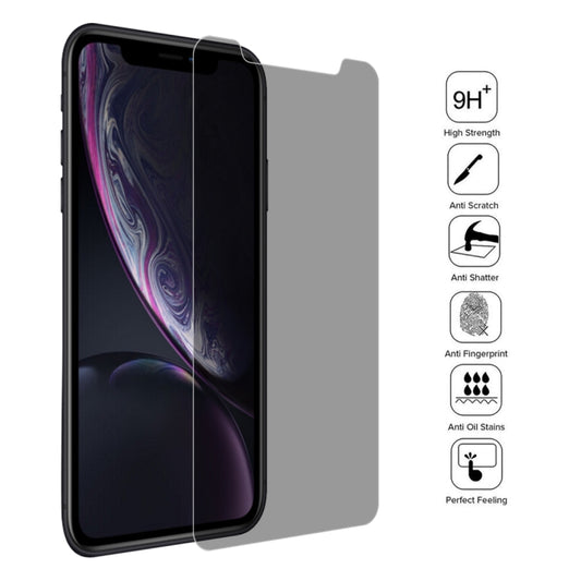For iPhone 11 / XR 9H 3D Privacy Anti-glare Non-full Screen Tempered Glass Screen Protector by bashfashion