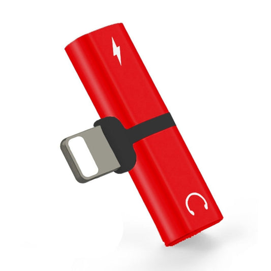 2 in 1 8 Pin 5V 1A Listen Call Audio Converter Earphone Adapter(Red) by bashfashion