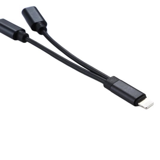 12cm 8 Pin Male to Dual 8 Pin Female Adapter Cable, For iPhone XR / iPhone XS MAX / iPhone X & XS / iPhone 8 & 8 Plus / iPhone 7 & 7 Plus / iPhone 6 & 6s & 6 Plus & 6s Plus / iPad, Support IOS 11.2(Black) by bashfashion