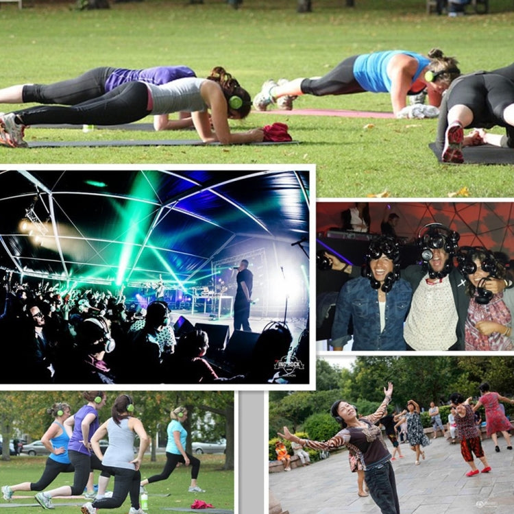 UHF-9 Headset LED Wireless Noise Cancelling Earphone (Black) by bashfashion