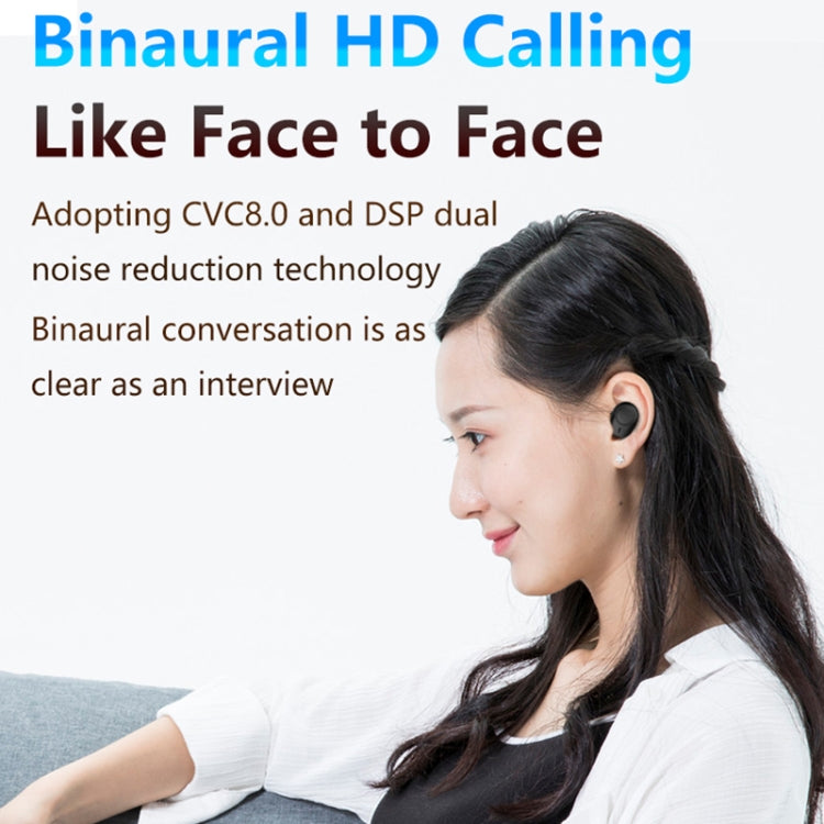A13 TWS CVC8.0 and DSP Dual Noise Cancelling Touch Bluetooth Earphone with Charging Box, Support LED Digital Display & Clock & Flashlight & HD Call & Siri & Power Bank(Black) by bashfashion
