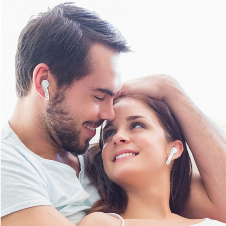 T-88 TWS Bluetooth V5.0 Wireless Stereo Earphones with Magnetic Charging Box(White) by bashfashion