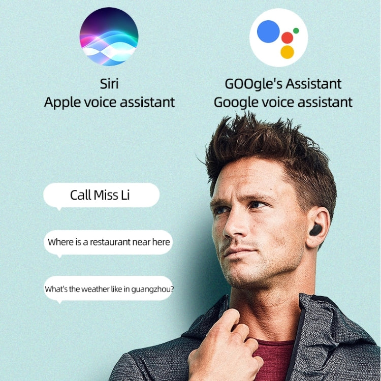 A6S IPX4 Waterproof Bluetooth 5.0 Wireless Bluetooth Earphone with Charging Box, Support for HD Calls & Siri & IOS Power Display(Black) by bashfashion