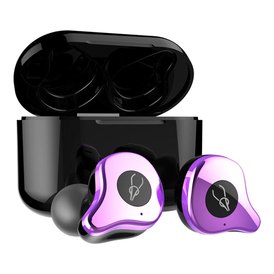 Sabbat E12 Portable In-ear Bluetooth V5.0 Earphone with Wireless Charging Box, Wireless Charging Model, For iPhone, Galaxy, Huawei, Xiaomi, HTC and Other Smartphones(Purple) by Sabbat