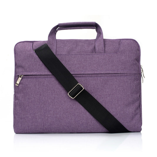 Portable One Shoulder Handheld Zipper Laptop Bag, For 11.6 inch and Below Macbook, Samsung, Lenovo, Sony, DELL Alienware, CHUWI, ASUS, HP (Purple) by bashfashion