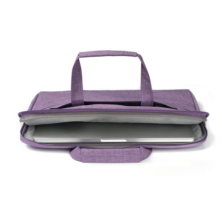 Portable One Shoulder Handheld Zipper Laptop Bag, For 11.6 inch and Below Macbook, Samsung, Lenovo, Sony, DELL Alienware, CHUWI, ASUS, HP (Purple) by bashfashion