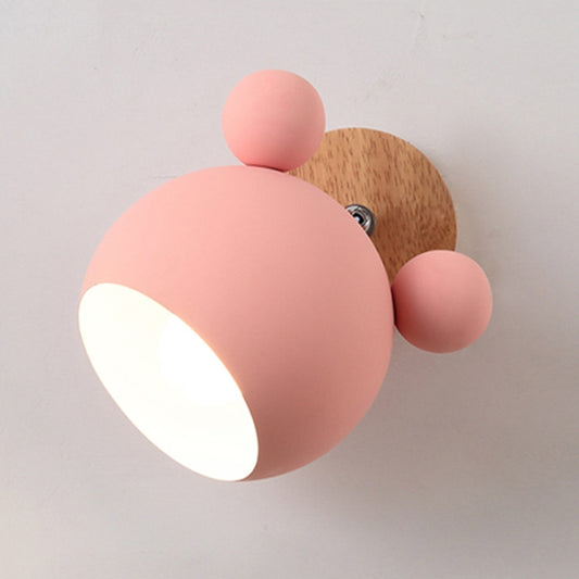 Creative Cartoon E27 LED White Light Wall Lamp for Bedside Passage (Pink) by bashfashion