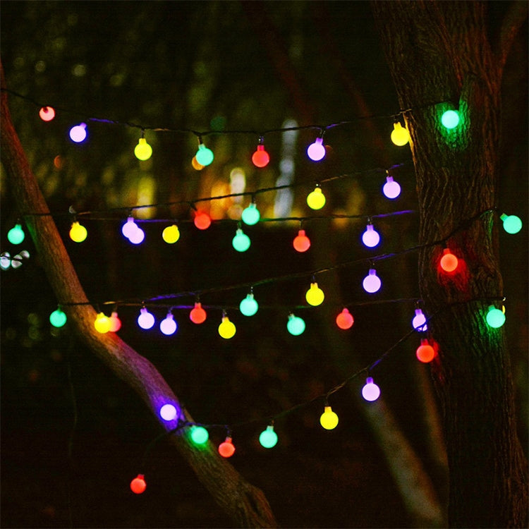 Ball Shape 30 LEDs Outdoor Waterproof Christmas Festival Decoration Solar Lamp String(Colour) by bashfashion