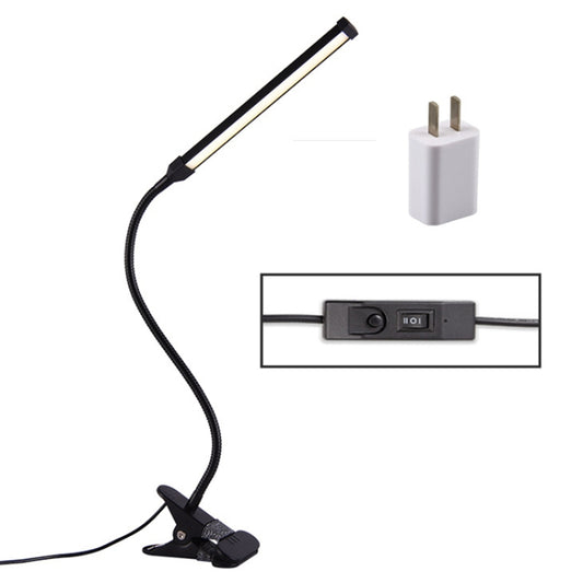 LED Desk Lamp 8W Folding Adjustable Eye Protection Table Lamp, USB Plug-in Version + Power Plug(Black) by Fonkin