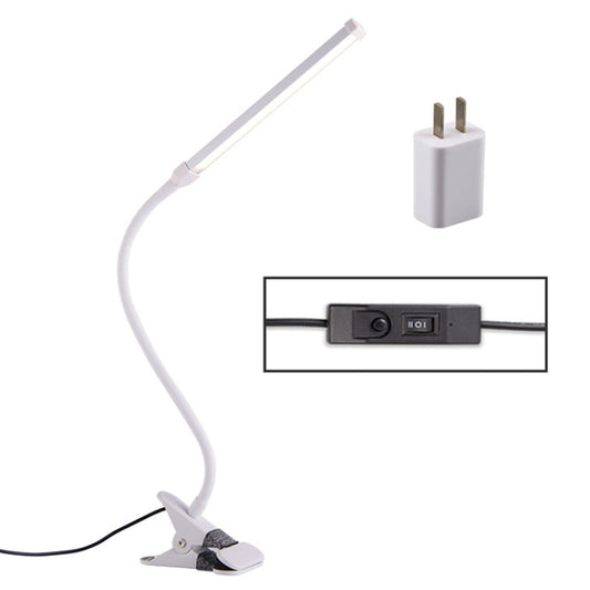 LED Desk Lamp 8W Folding Adjustable Eye Protection Table Lamp, USB Plug-in Version + Power Plug(White) by Fonkin