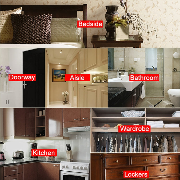 PIR Human Body Motion Sensor White Light LED Night Light, 1W 12 LEDs 240 LM USB Charging, Sensor Distance: 3m, DC 5V by bashfashion