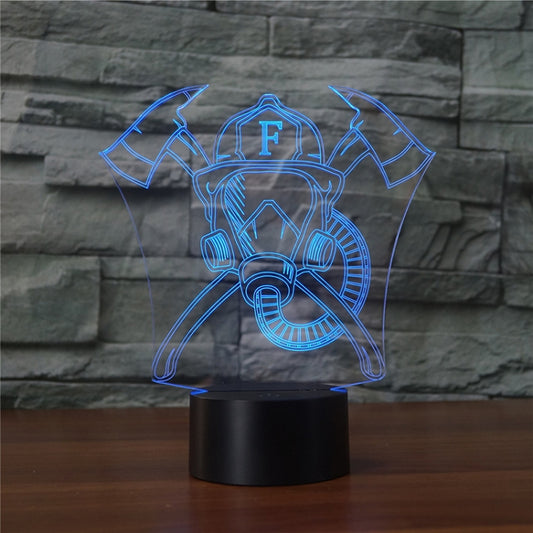 Fire Mask Shape 3D Colorful LED Vision Light Table Lamp, USB & Battery Version by bashfashion