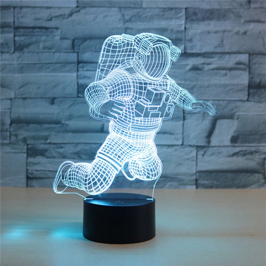Astronaut Shape 3D Colorful LED Vision Light Table Lamp, USB Touch Version by bashfashion