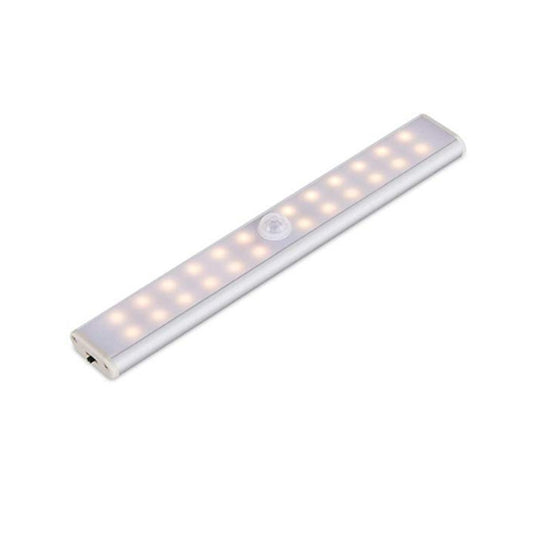 2W 24 LEDs Warm White Wide Screen Intelligent Human Body Sensor Light LED Corridor Cabinet Light, USB Charging Version by bashfashion