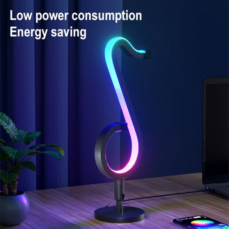 Home RGB Illusory Color Musical Note Light Desk Lamp by bashfashion