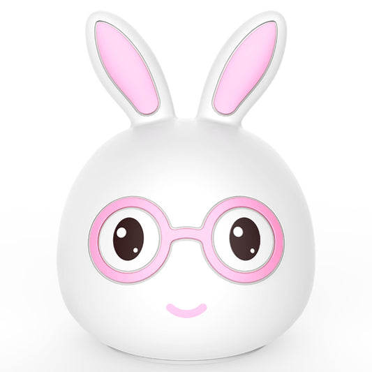 Smiling Rabbit Creative Touch 3D LED Decorative Night Light, AAA Battery Version (Pink) by bashfashion