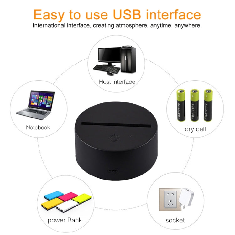 Three Footballs Shape Creative Crack Touch Dimming 3D Colorful Decorative Night Light by bashfashion