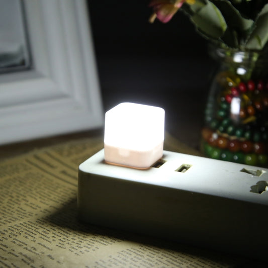Cube LED USB Mini Night Light (White Light) by bashfashion
