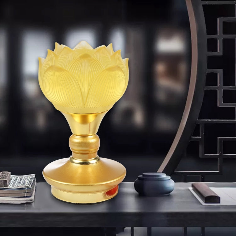 2pcs Household LED Lotus Lights for Buddha Electronic Altar Lamp, CN Plug(Colorful Light) by bashfashion
