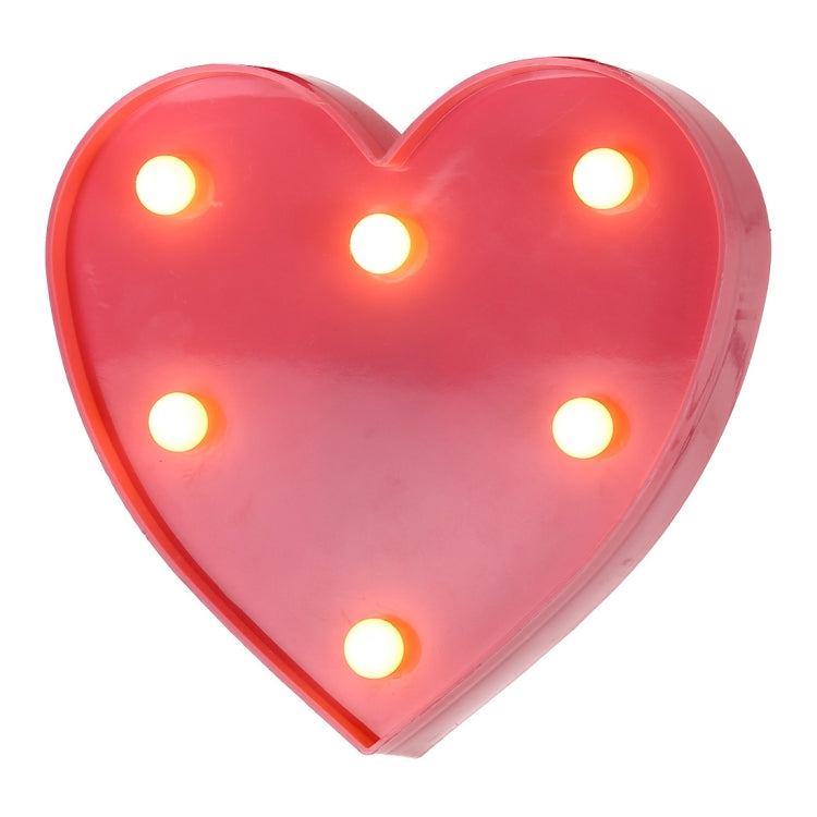 Creative Heart Shape Warm White LED Decoration Light, 2 x AA Batteries Powered Party Festival Table Wedding Lamp Night Light(Pink) by bashfashion