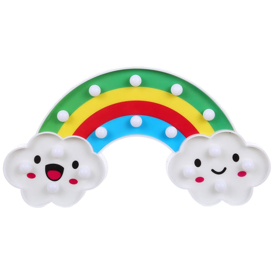 Creative Rainbow Shape Warm White LED Decoration Light, 2 x AA Batteries Powered Party Festival Table Wedding Lamp Night Light by bashfashion