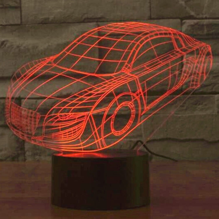 Car Style 3D Touch Switch Control LED Light , 7 Color Discoloration Creative Visual Stereo Lamp Desk Lamp Night Light by bashfashion
