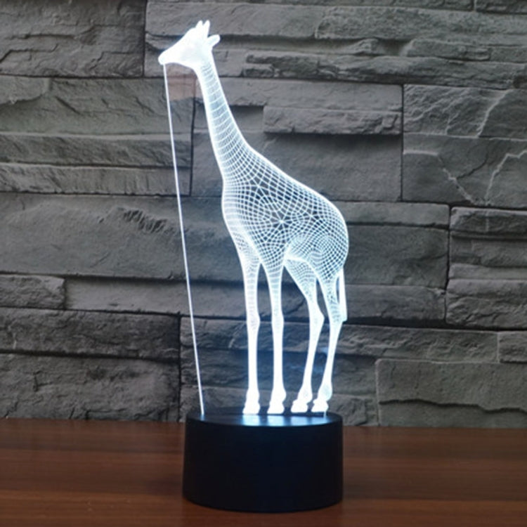 Giraffe Style 3D Touch Switch Control LED Light , 7 Color Discoloration Creative Visual Stereo Lamp Desk Lamp Night Light by bashfashion