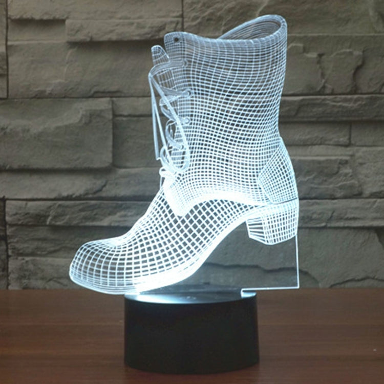 Boots Style 3D Touch Switch Control LED Light , 7 Color Discoloration Creative Visual Stereo Lamp Desk Lamp Night Light by bashfashion