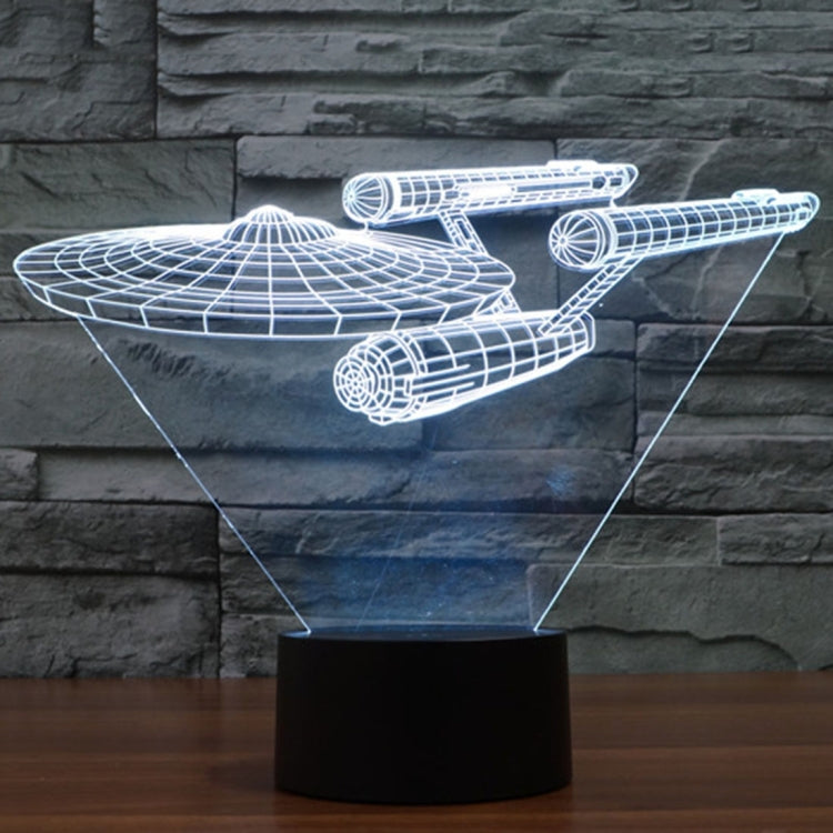 Star Trek Battleship Style 3D Touch Switch Control LED Light , 7 Color Discoloration Creative Visual Stereo Lamp Desk Lamp Night Light by bashfashion