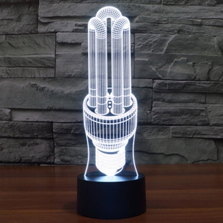 Energy-saving Lamp Style 3D Touch Switch Control LED Light , 7 Color Discoloration Creative Visual Stereo Lamp Desk Lamp Night Light by bashfashion