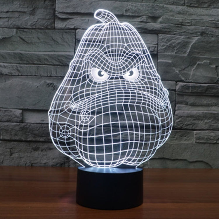 White Gourd Style 3D Touch Switch Control LED Light , 7 Color Discoloration Creative Visual Stereo Lamp Desk Lamp Night Light by bashfashion